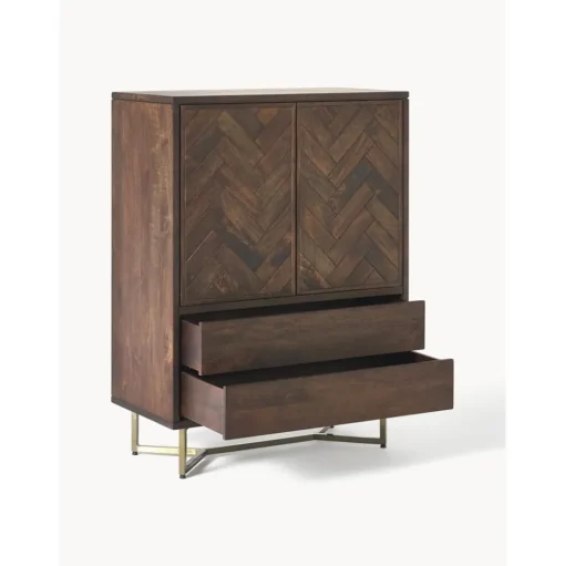 Credenza In Legno Di Mango Massiccio Con Ante E Cassetti Luca