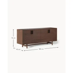 Credenza In Legno Di Quercia Con Ante Diana