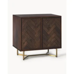 Credenza In Legno Massiccio Con Motivo Spina Di Pesce Luca