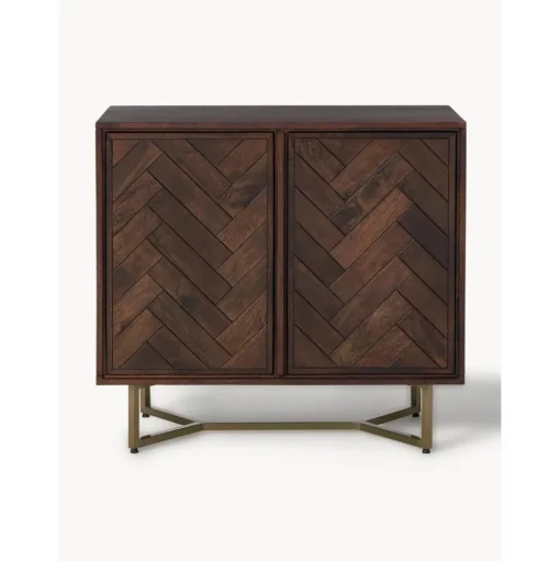Credenza In Legno Massiccio Con Motivo Spina Di Pesce Luca