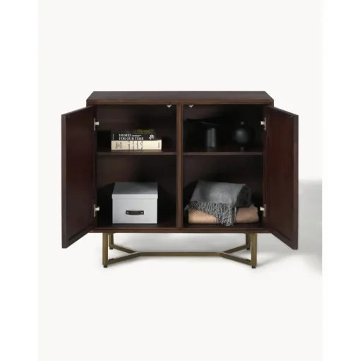 Credenza In Legno Massiccio Con Motivo Spina Di Pesce Luca