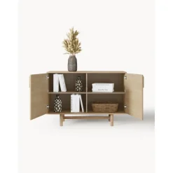 Credenza Piccola In Legno Di Quercia Con Ante Diana