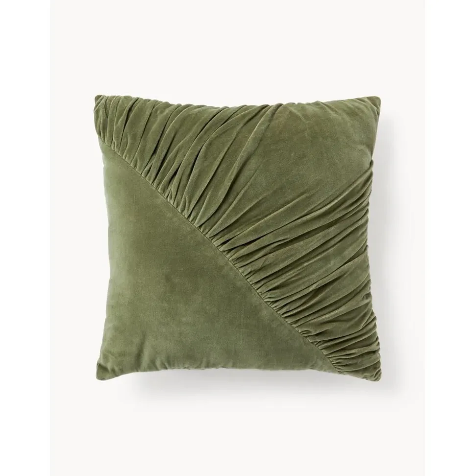 Cuscino In Velluto Con Balze Vada