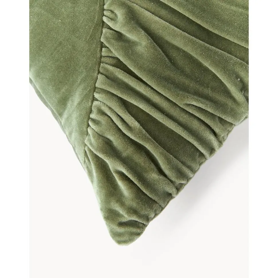 Cuscino In Velluto Con Balze Vada