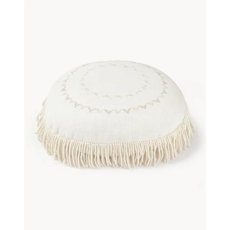Cuscino Rotondo Con Frange Nedda