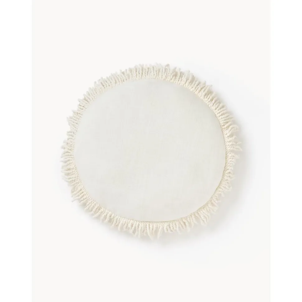 Cuscino Rotondo Con Frange Nedda