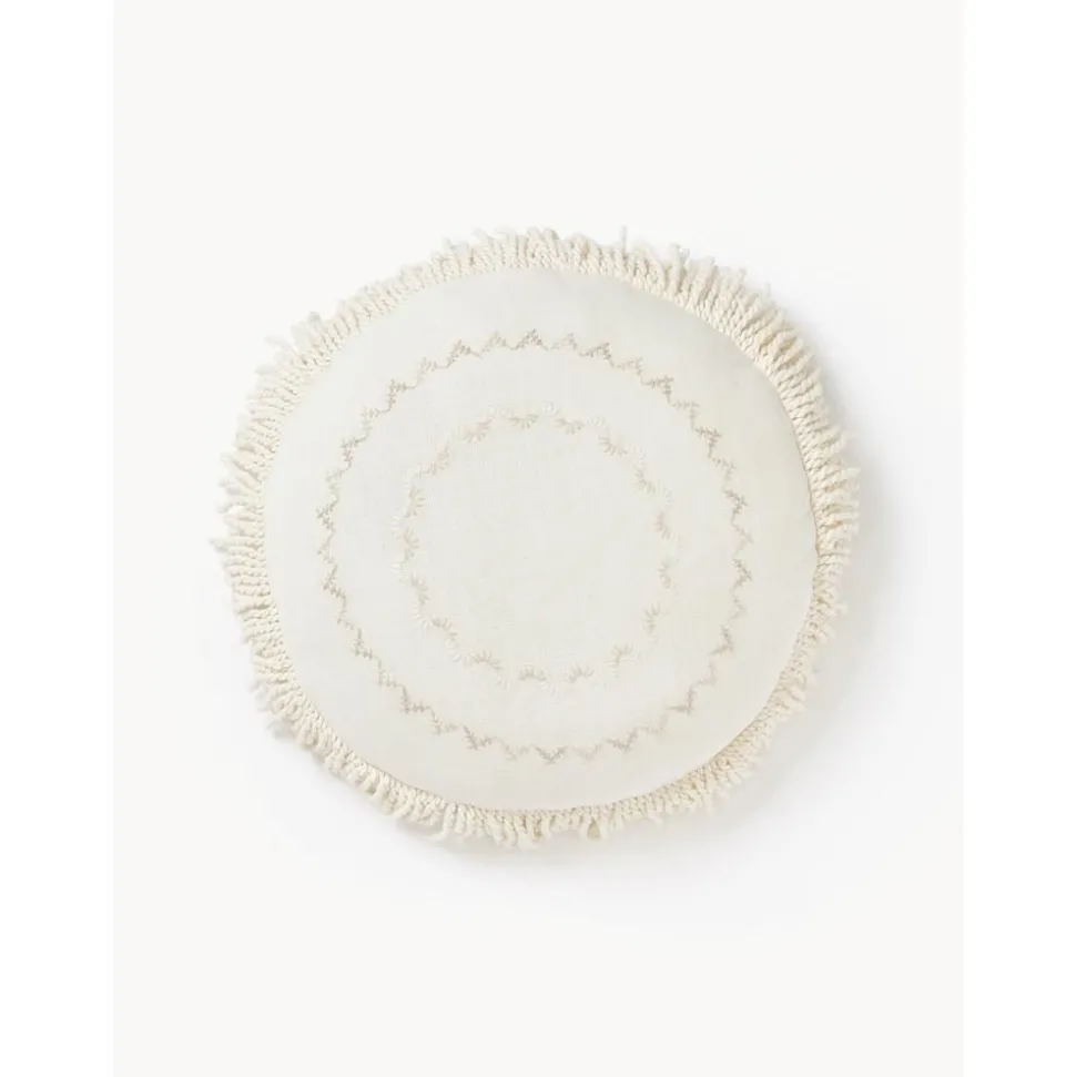 Cuscino Rotondo Con Frange Nedda