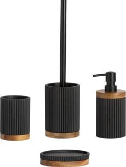 Dispenser Sapone Con Dettaglio In Legno Laura