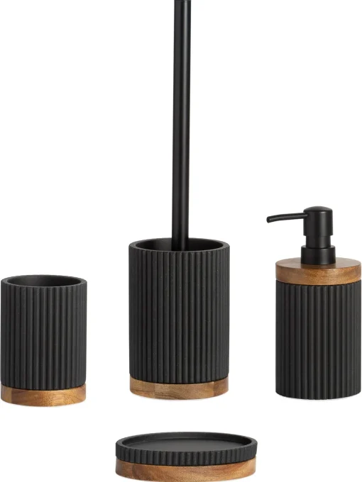 Dispenser Sapone Con Dettaglio In Legno Laura