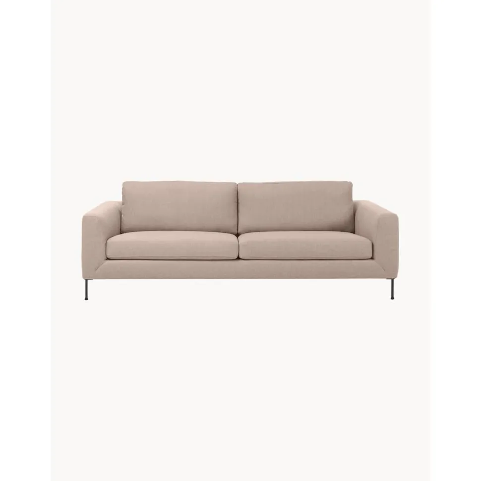 Divano 3 Posti Con Piedini In Metallo Cucita