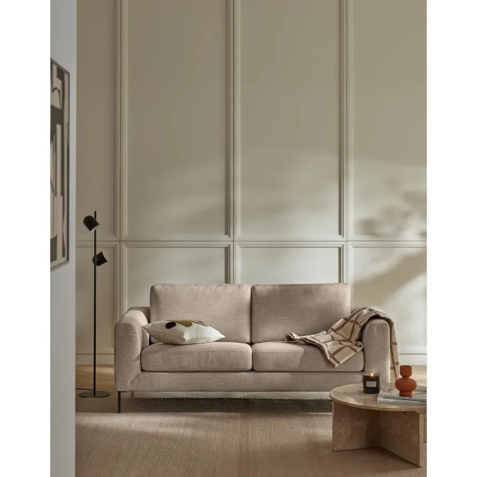 Divano 3 Posti Con Piedini In Metallo Cucita