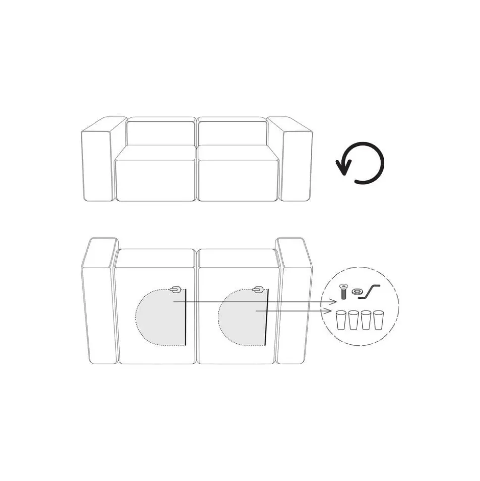 Divano Angolare Componibile Lennon