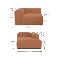 Divano Angolare Componibile Lennon