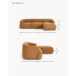 Divano Angolare Componibile 3 Posti In Boucle Sofia