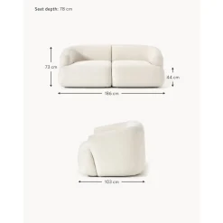 Divano Componibile 2 Posti Sofia