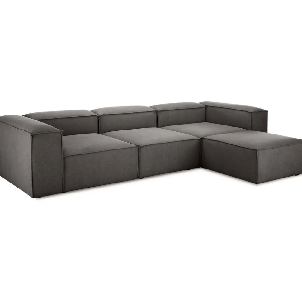 Divano Componibile 4 Posti Con Poggiapiedi Lennon