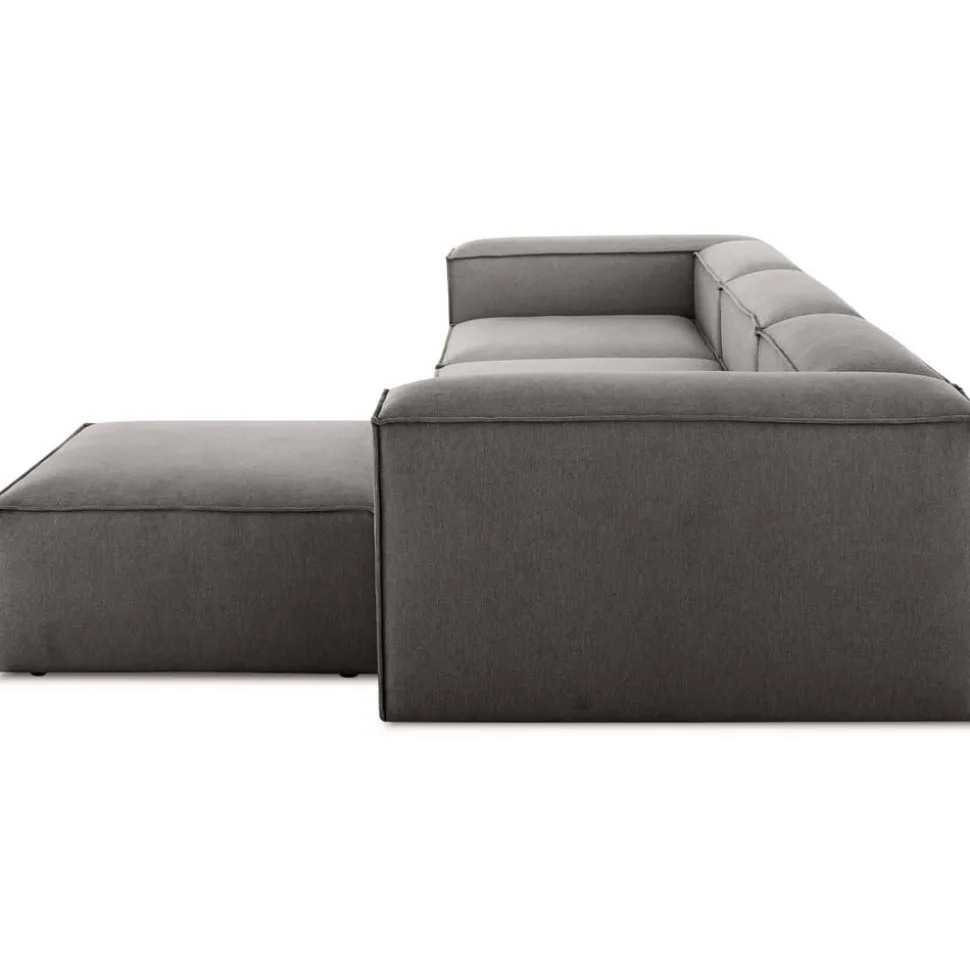 Divano Componibile 4 Posti Con Poggiapiedi Lennon