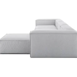 Divano Componibile 4 Posti Con Poggiapiedi Lennon