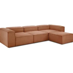 Divano Componibile 4 Posti Con Poggiapiedi Lennon