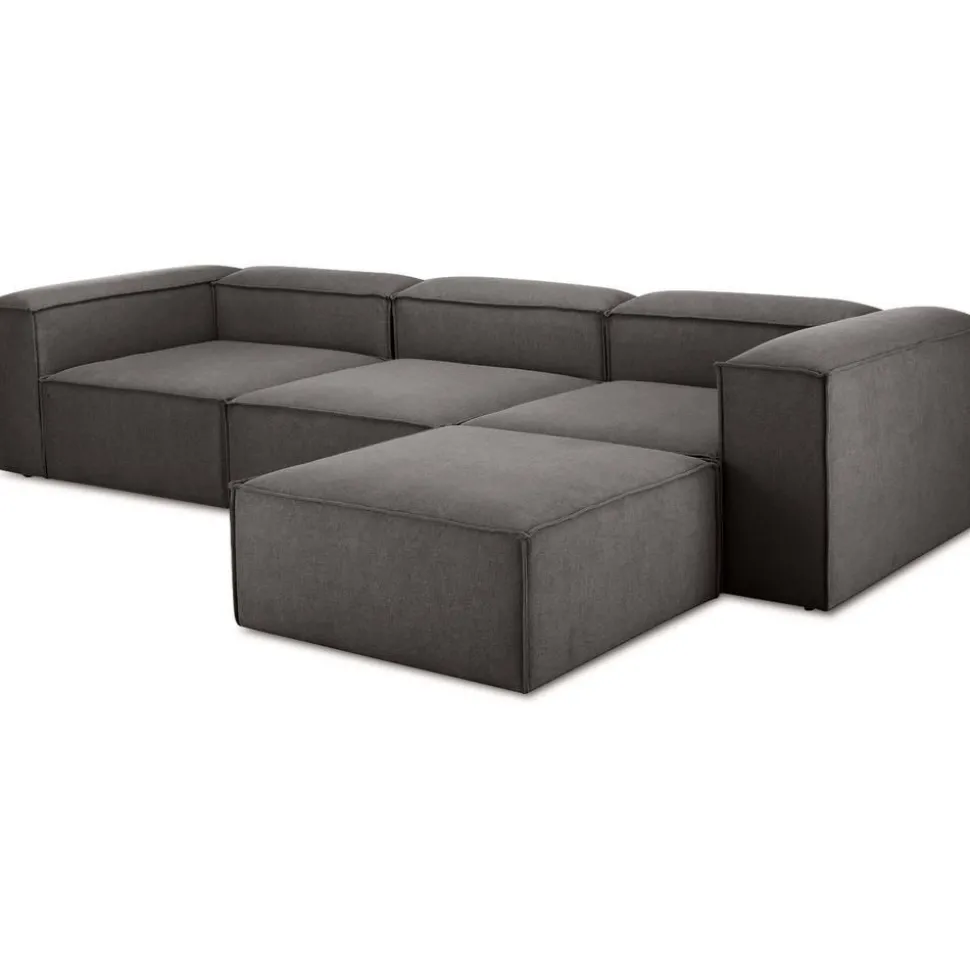 Divano Componibile 4 Posti Con Poggiapiedi Lennon