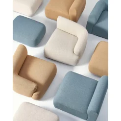 Divano Componibile 2 Posti In Boucle Sofia