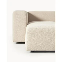 Divano Componibile 4 Posti In Boucle Con Poggiapiedi Lena