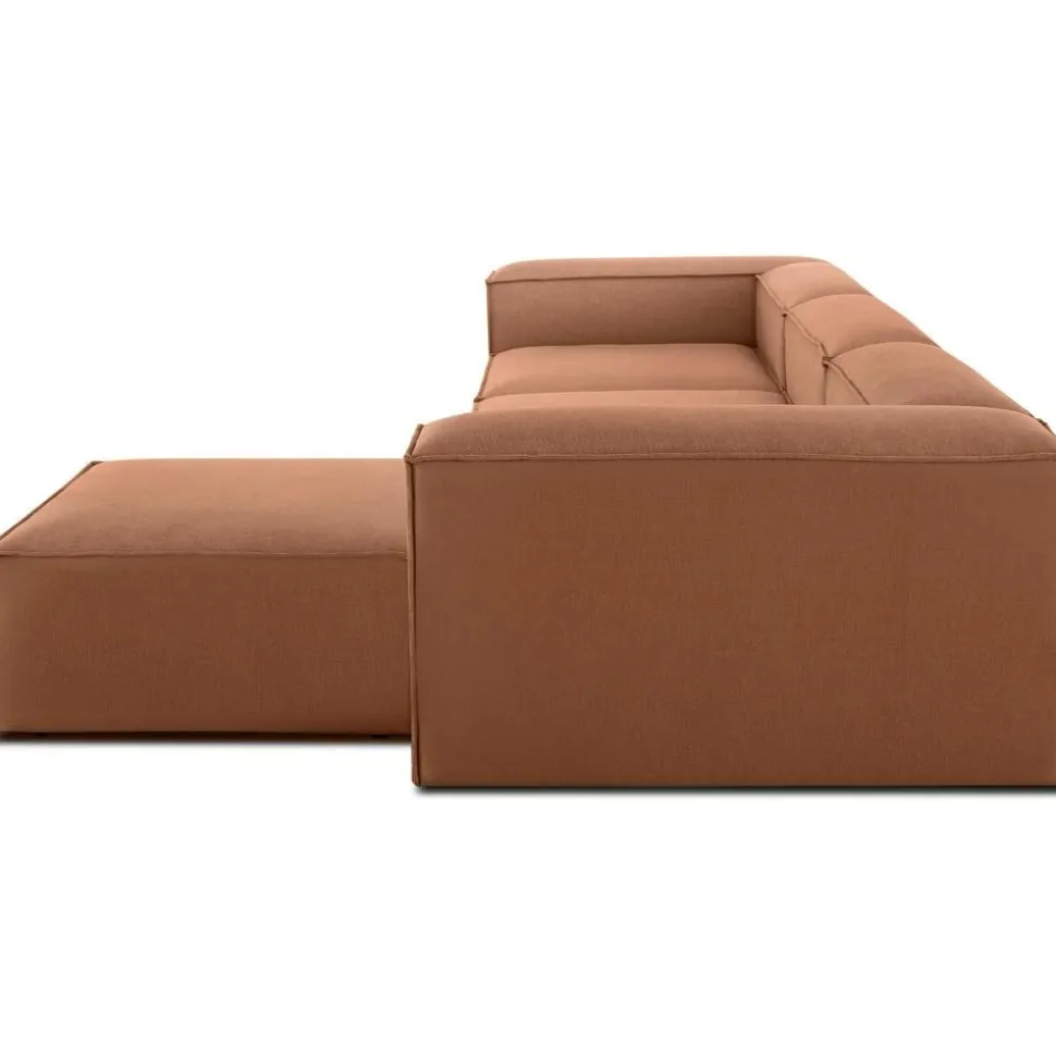 Divano Componibile 4 Posti Con Poggiapiedi Lennon