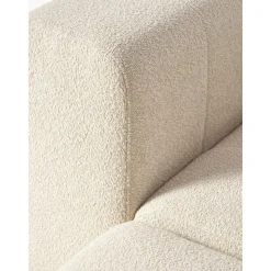 Divano Componibile 4 Posti In Boucle Con Poggiapiedi Lena