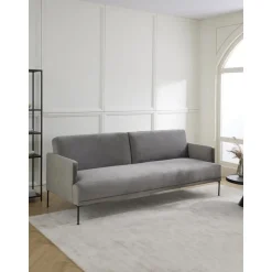 Divano Letto 3 Posti In Velluto Fluente