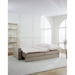 Divano Letto 3 Posti In Velluto Con Contenitore Tasha