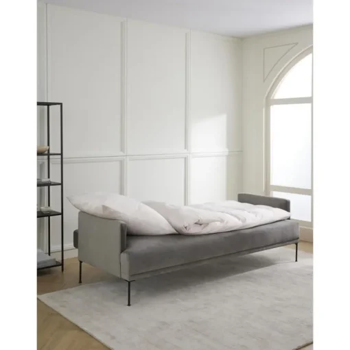 Divano Letto 3 Posti In Velluto Fluente