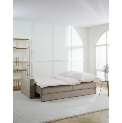 Divano Letto 3 Posti In Velluto Con Contenitore Tasha
