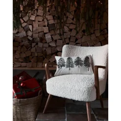 Federa Arredo Rettangolare Ricamata Con Motivo Invernale Fenna