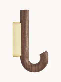 Gancio Da Parete In Legno Di Noce Umbrella, In Diverse Dimensioni