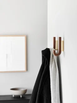 Gancio Da Parete In Legno Di Noce Umbrella, In Diverse Dimensioni