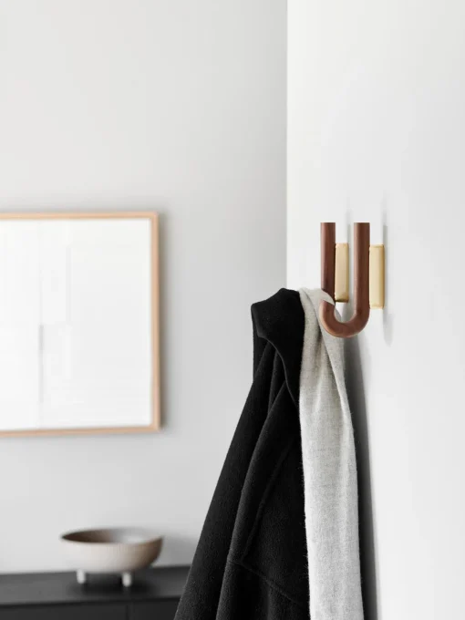 Gancio Da Parete In Legno Di Noce Umbrella, In Diverse Dimensioni