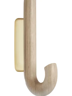 Gancio Da Parete In Legno Di Quercia Umbrella, In Diverse Dimensioni