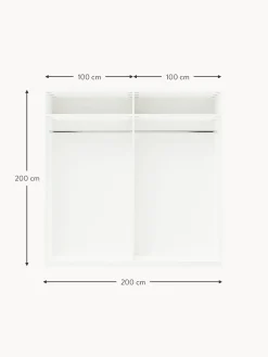 Guardaroba Componibile Con Ante Battenti Simone, Larg. 200 Cm, In Diverse Varianti