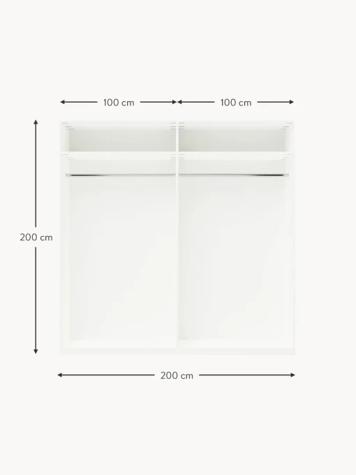 Guardaroba Componibile Con Ante Battenti Simone, Larg. 200 Cm, In Diverse Varianti