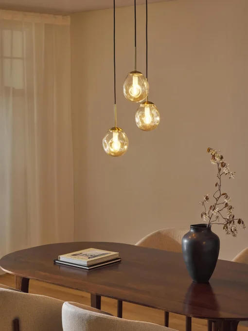 Lampada A Sospensione A Grappolo In Vetro Amora