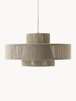 Lampada A Sospensione Grande In Fili Di Lino Lace