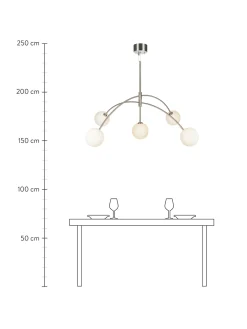 Lampada A Sospensione Grande In Vetro Opale Heaven