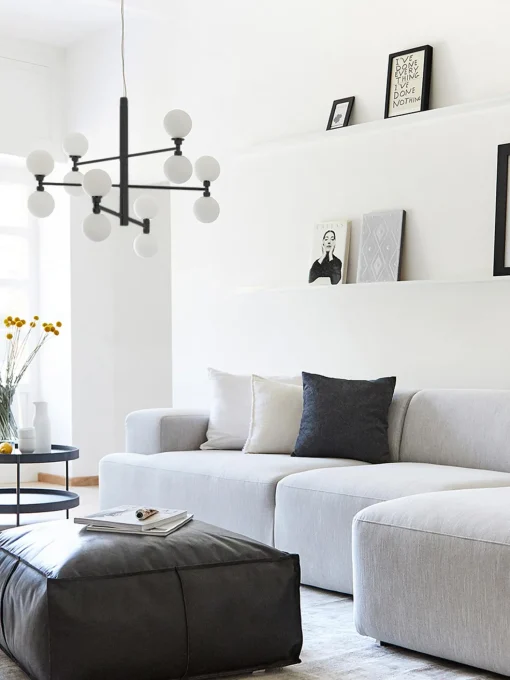 Lampada A Sospensione Grande Con Sfere In Vetro Grover
