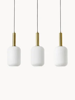 Lampada A Sospensione In Vetro Opalino Candela