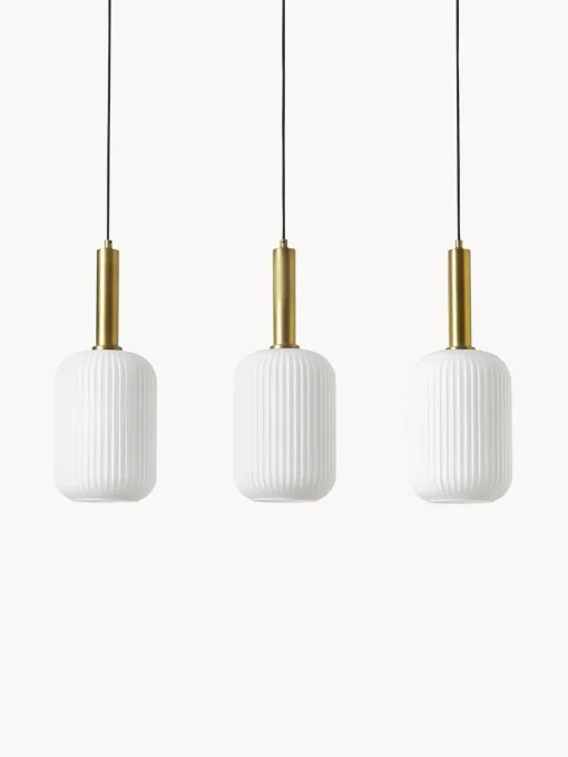 Lampada A Sospensione In Vetro Opalino Candela