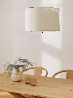Lampada A Sospensione In Lino Clouds