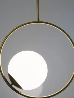 Lampada A Sospensione In Vetro Opalino Chloe