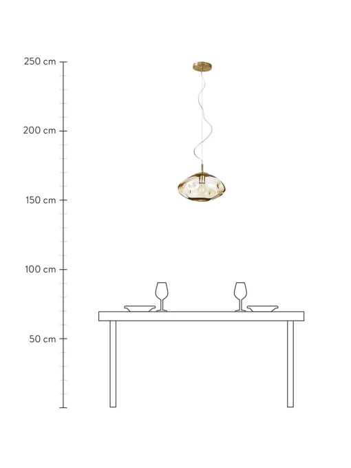 Lampada A Sospensione In Vetro Amora