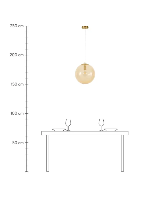 Lampada A Sospensione In Vetro Bao