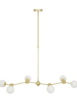 Lampada Grande A Sospensione In Vetro Opale Aurelia